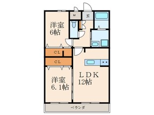 パ－クサイドハイツの物件間取画像